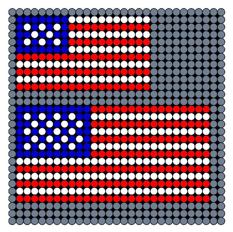 American Flag Small And Medium