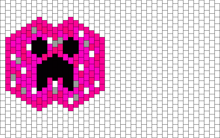 Pink Creeper Minecraft Kandi Mask