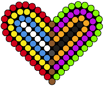 color wheel heart