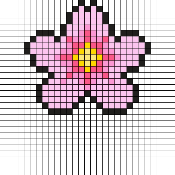 Sakura Perler Pattern