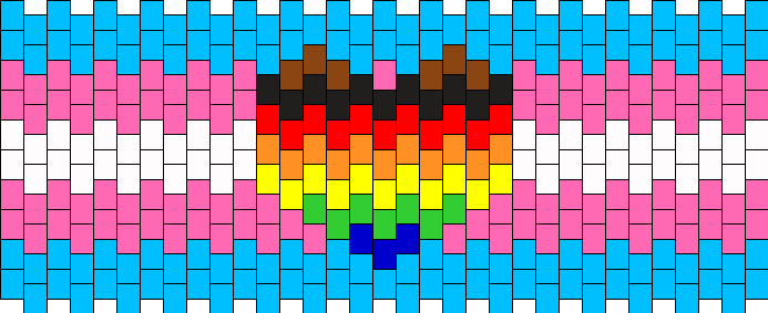 Gay Heart On Trans Flag For Me 