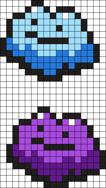 Ditto And Shiny Ditto Perler Patterns
