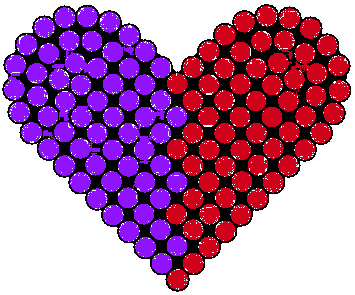 red and purple