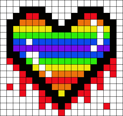 Bleeding Rainbow Heart