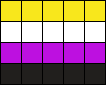Non-Binary Flag Square Stitch