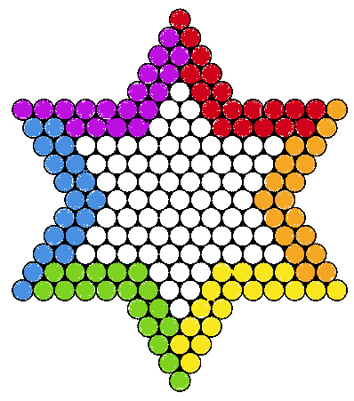 rainbow 6-pointed star outline :)