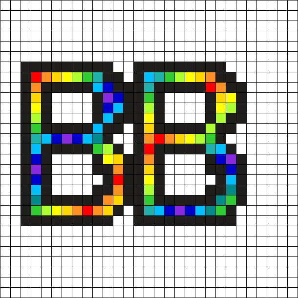 Rainbow BB Perler Pendant