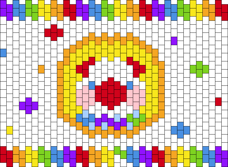Rainbow Clown With Polka Dots