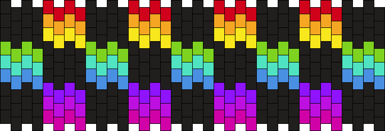 Rainbow Checker Cuff