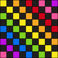 rainbow checkerboard thing