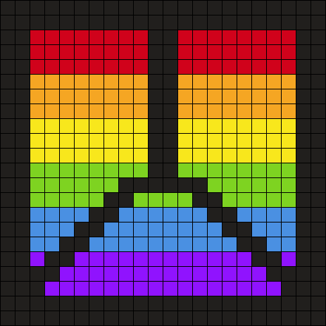 Peace and Pride Coaster - Black & Rainbow
