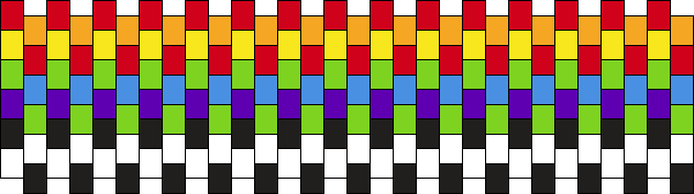 Rainbow Checkers Cuff