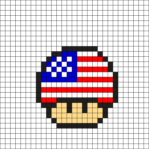 Usa Flag Mushroom