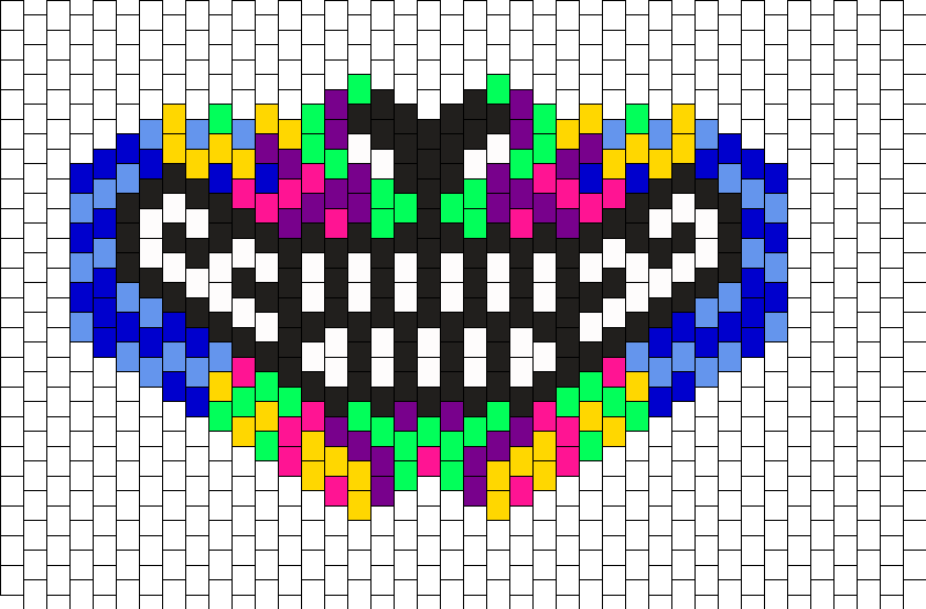 Rainbow Wolf Smile Kandi Mask