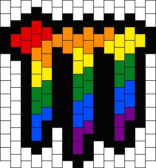 Pride rainbow monster logo