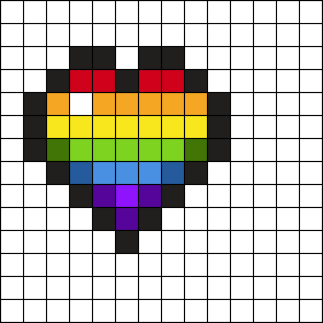 Rainbow Minecraft Heart