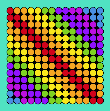 Rainbow square diagonal