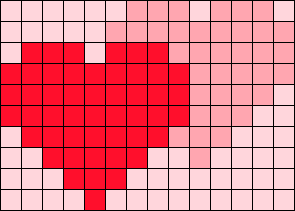 Double Hearts-red And Pink