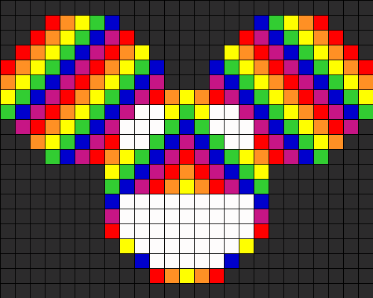 Rainbow Deadmau5 Perler