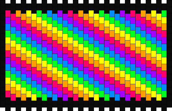 Back Panel Of Rainbow Striped Purse