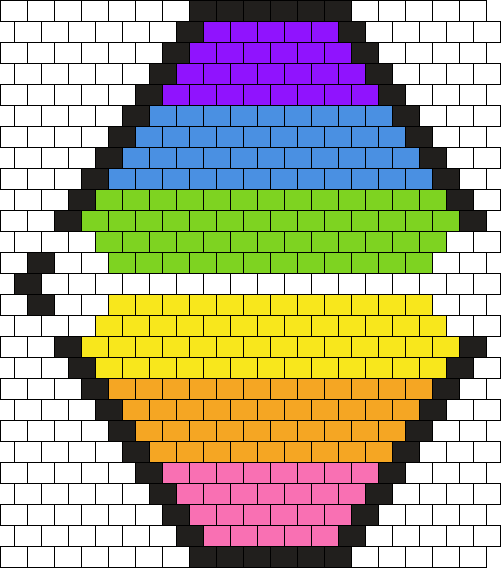 Rainbow Mask (use transparent beads in middle row)