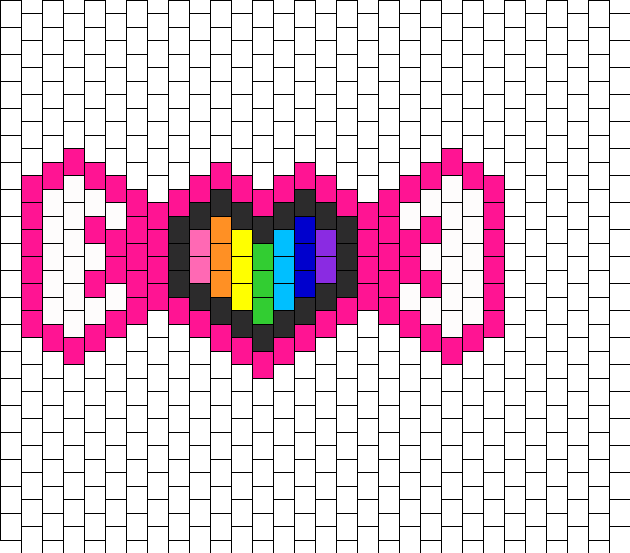 Rainbow Heart Bow Mask