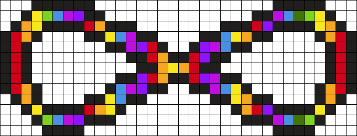 Autism Spectrum Infinity Sign Perler Bead Pattern